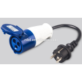 IP44 IP67 3P 16A 32A enchufes industriales con cable de extensión, cable de extensión CE VDE con acoplador de enchufe impermeable al aire libre de bajo voltaje